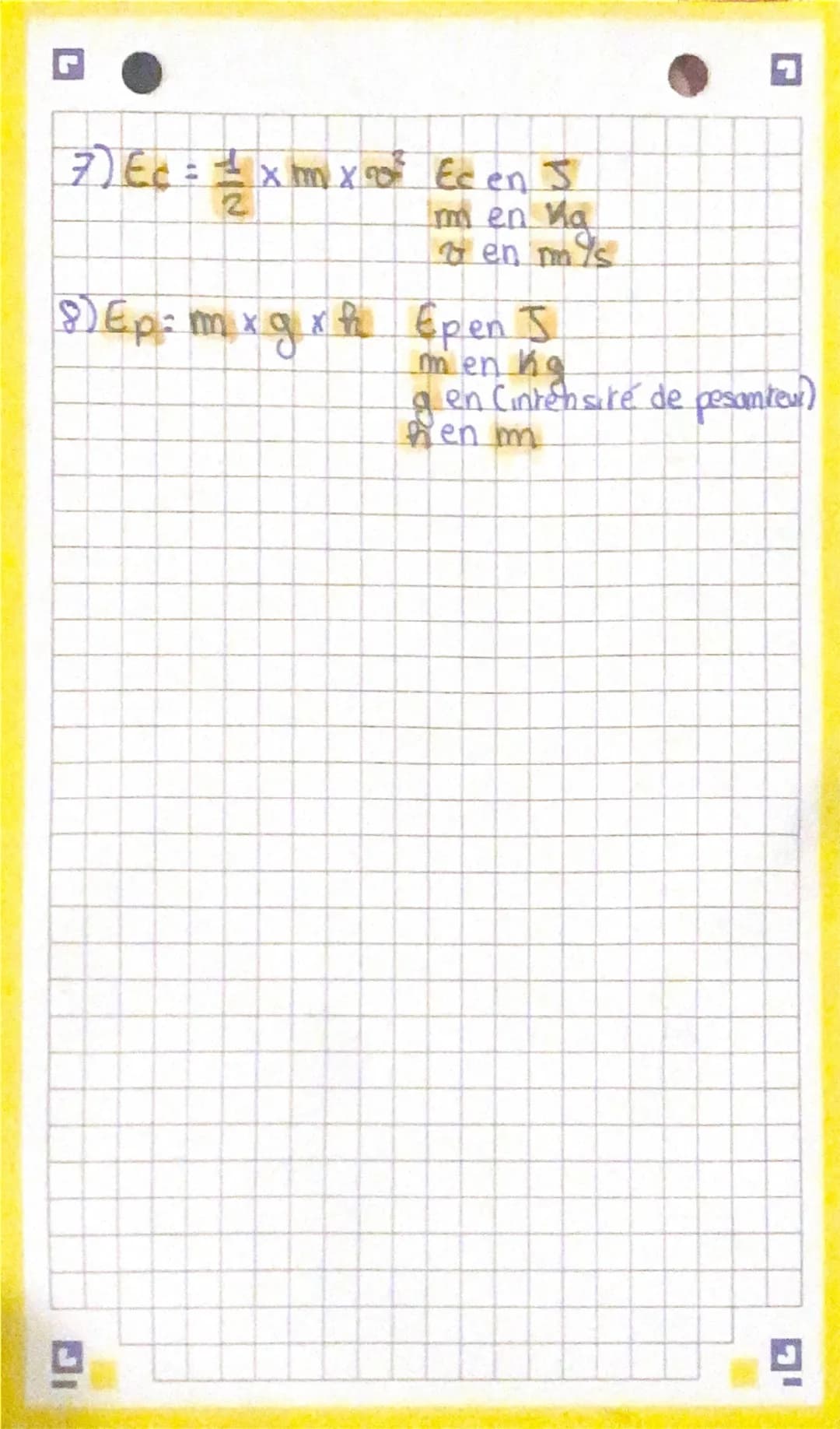 --- OCR Start ---
physique
chimie
Formules:
1 A
den mouen Km
en mis ou en km/h
t en s ou en h
2)
PO
men g ou en Kg
pen g/ml ou en Kg/L
ven m