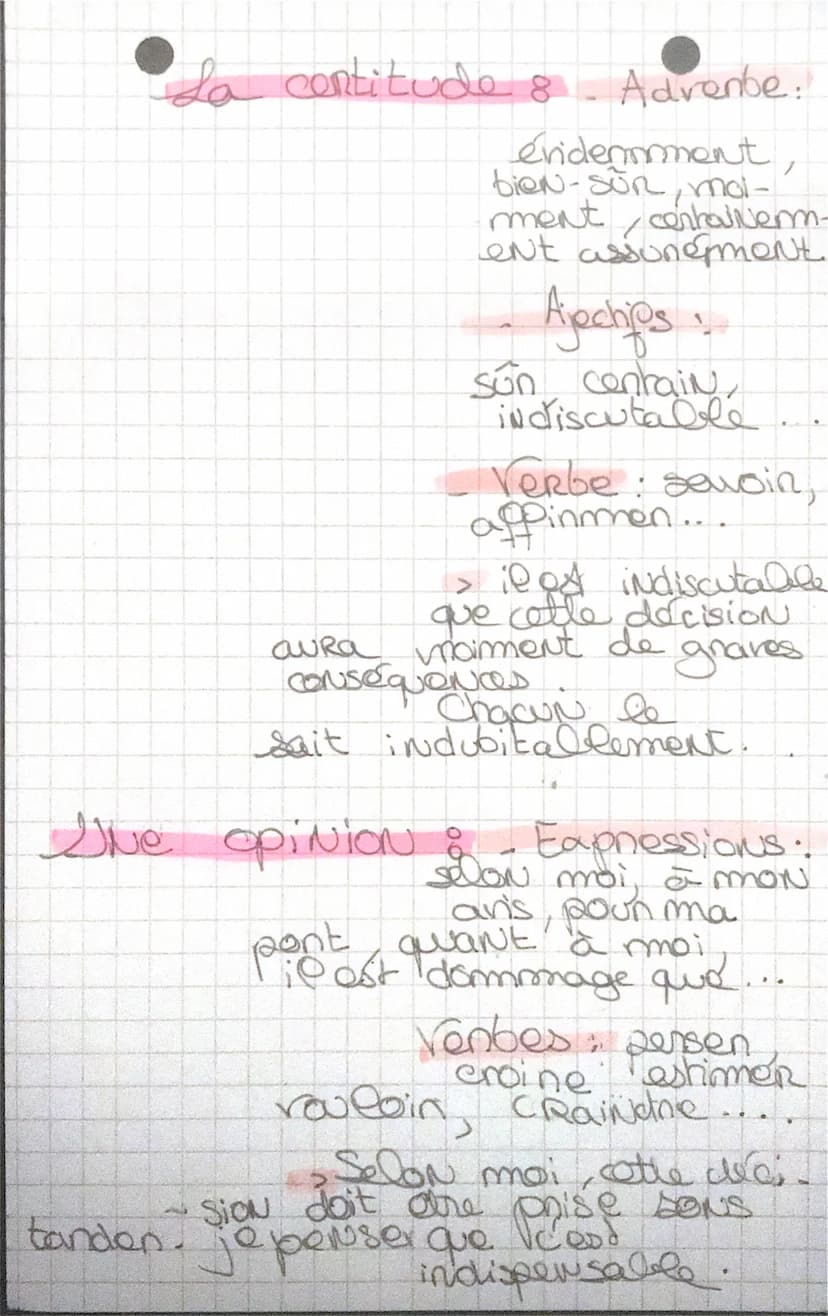 FRANÇAIS
marques
modalisation
les
Lonsou ON ponle au quon
on peut donnon
jugement son goiNiON,
des doutes,
écnit
moyen de Mondialisatieurs.
