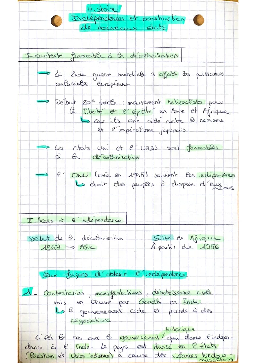 Indépendance et construction de nouveaux États 
