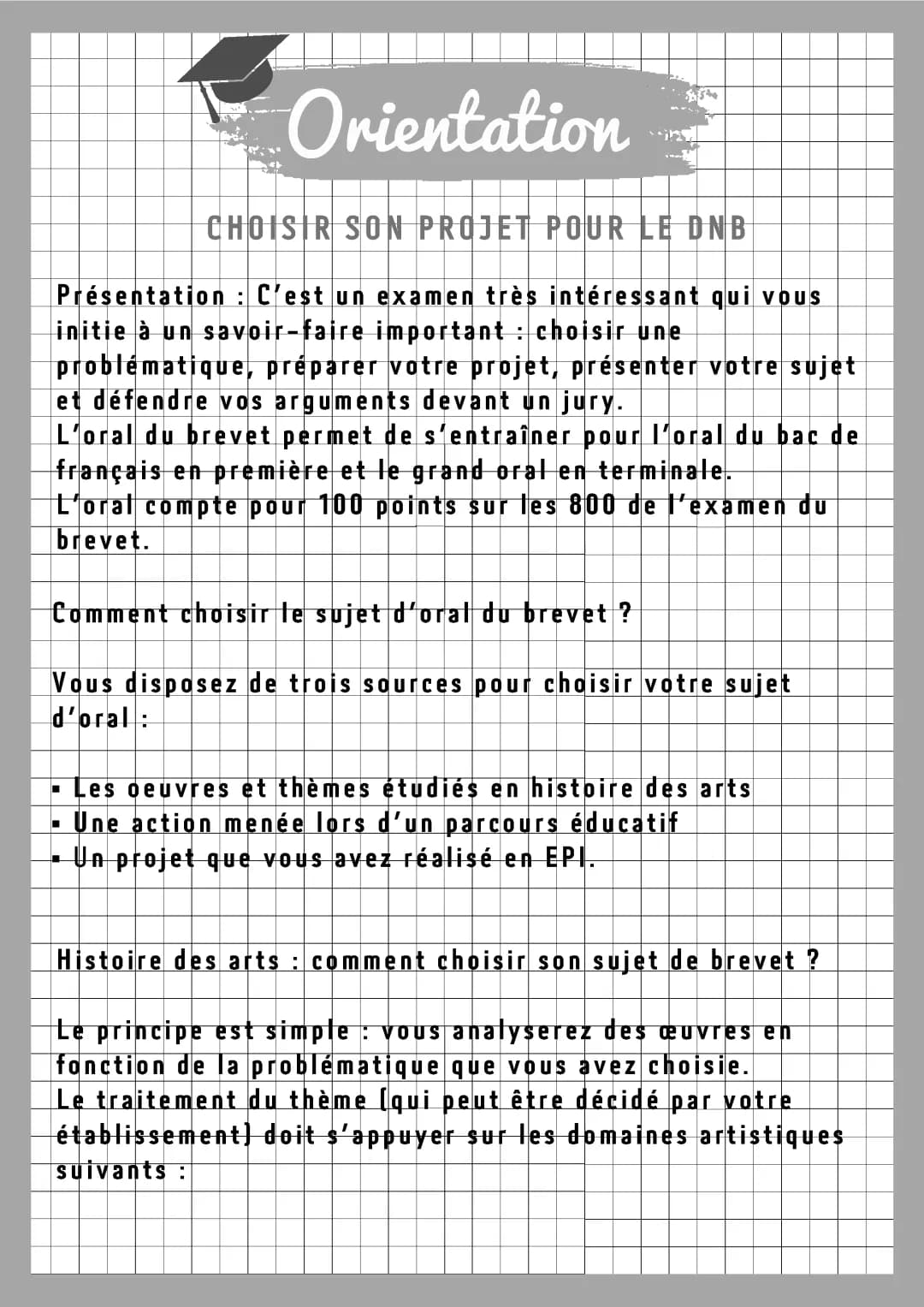 Choisir un Sujet d'Oral Intéressant pour le Brevet 2024