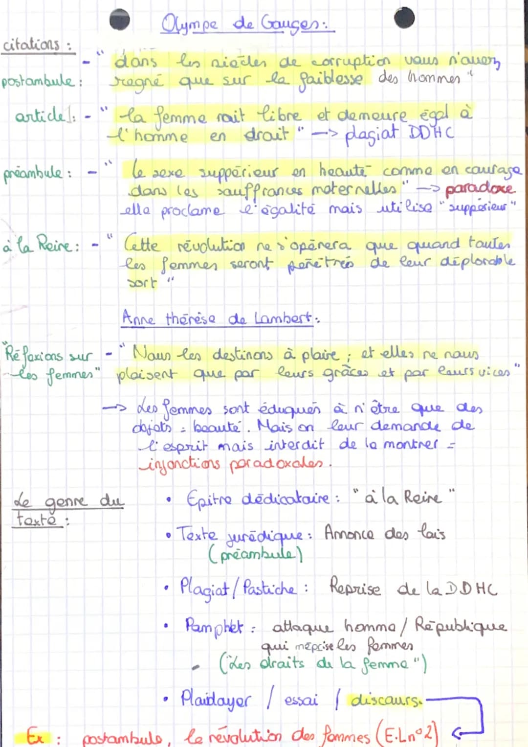 Autobiographie: 1748-1793 - femme de lettre (aurait
vaulu obtenir un statut social).
a consacra
Ja vie à
defendre ses
ides.
-
Clympe de Gaug