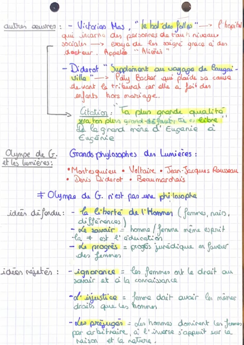 Autobiographie: 1748-1793 - femme de lettre (aurait
vaulu obtenir un statut social).
a consacra
Ja vie à
defendre ses
ides.
-
Clympe de Gaug