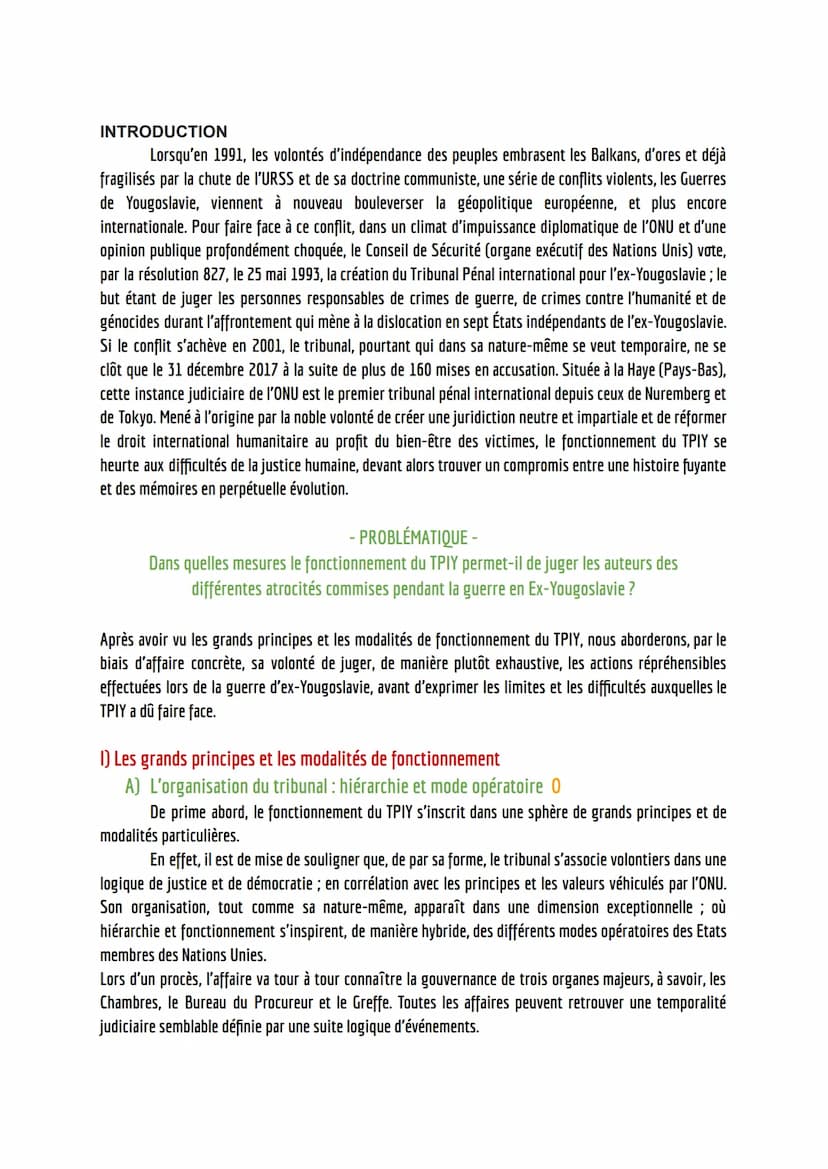 LE FONCTIONNEMENT DU TRIBUNAL PÉNAL INTERNATIONAL POUR
L'EX-YOUGOSLAVIE (1993-2017)
Bibliographie :
manuel HGGSP Terminal, Collection Anne D