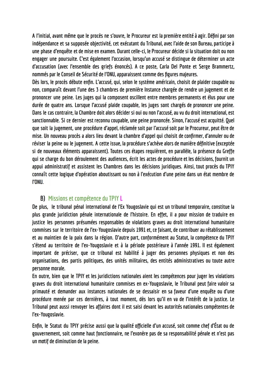 LE FONCTIONNEMENT DU TRIBUNAL PÉNAL INTERNATIONAL POUR
L'EX-YOUGOSLAVIE (1993-2017)
Bibliographie :
manuel HGGSP Terminal, Collection Anne D