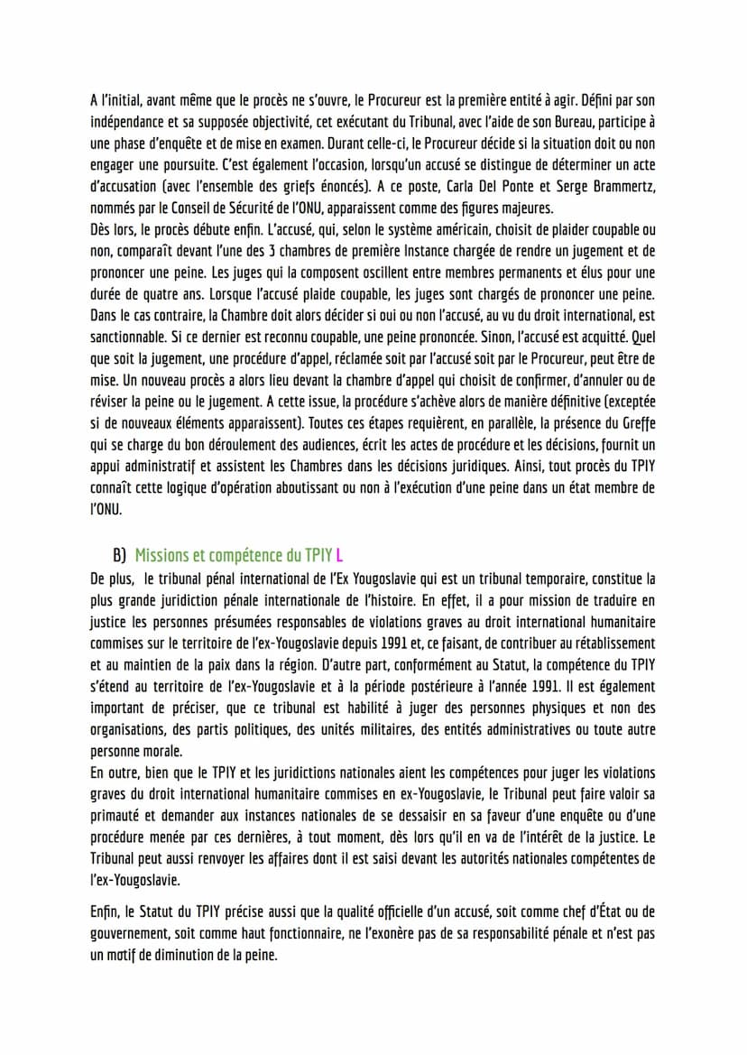 LE FONCTIONNEMENT DU TRIBUNAL PÉNAL INTERNATIONAL POUR
L'EX-YOUGOSLAVIE (1993-2017)
Bibliographie :
manuel HGGSP Terminal, Collection Anne D