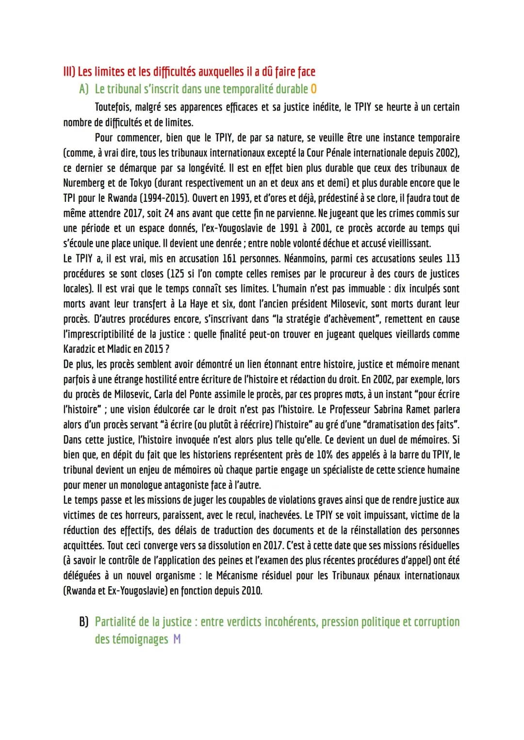 LE FONCTIONNEMENT DU TRIBUNAL PÉNAL INTERNATIONAL POUR
L'EX-YOUGOSLAVIE (1993-2017)
Bibliographie :
manuel HGGSP Terminal, Collection Anne D