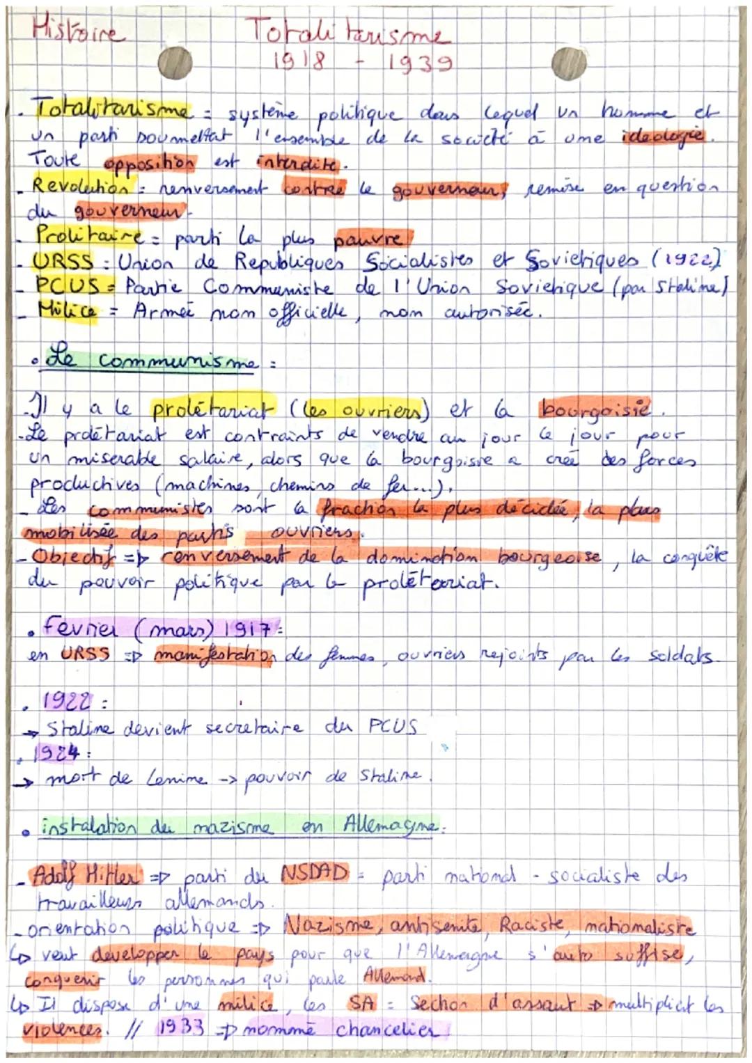 Totalitarisme
1918
1939
O
・Totalitarisme = système politique dous lequel un homme
et
one ideologie.
un part soumeltat
l'ensemble de la socit