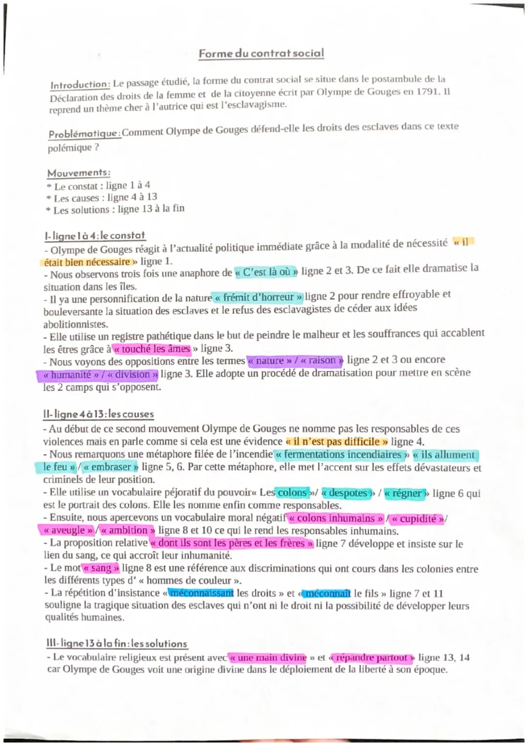 Forme du contrat social
Introduction: Le passage étudié, la forme du contrat social se situe dans le postambule de la
Déclaration des droits