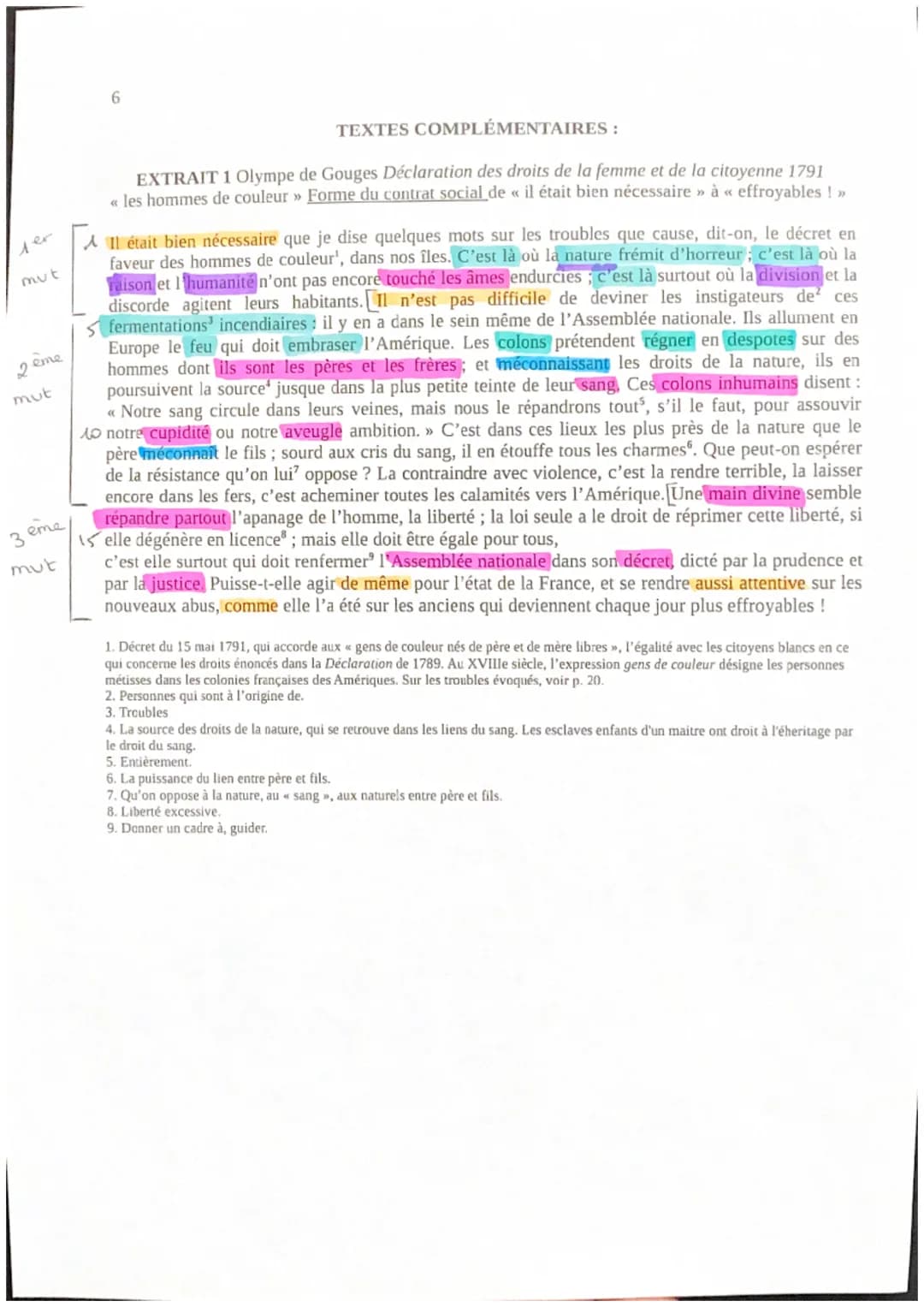 Forme du contrat social
Introduction: Le passage étudié, la forme du contrat social se situe dans le postambule de la
Déclaration des droits