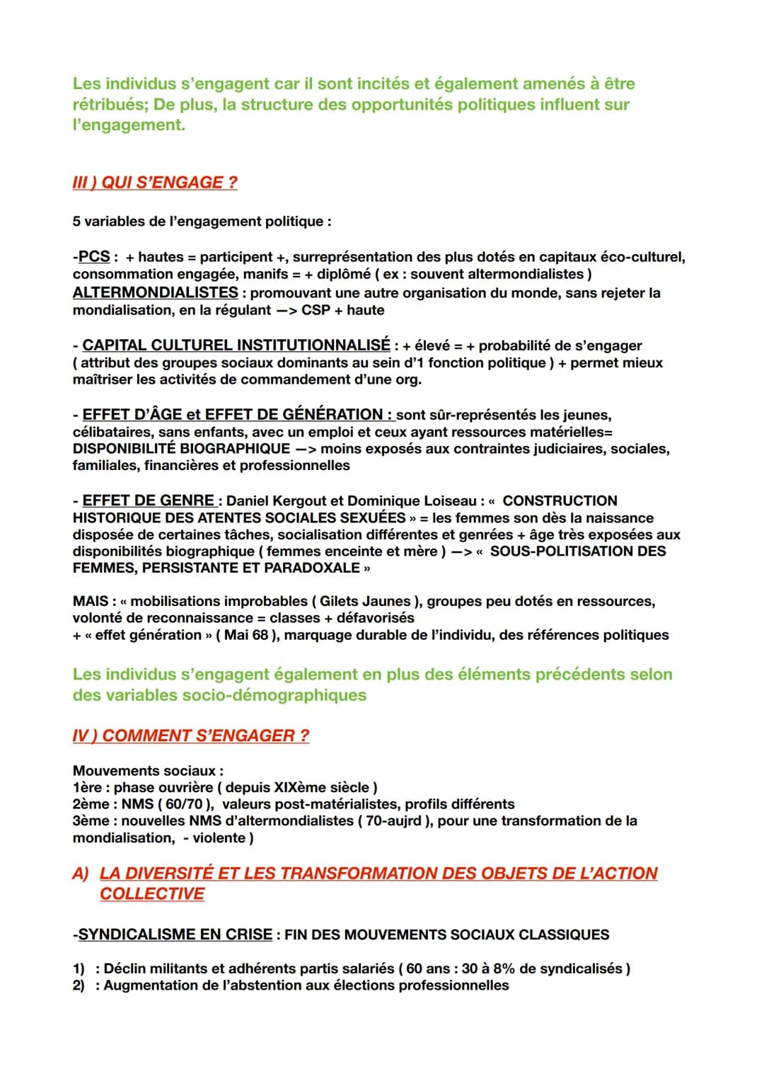 SES
EXPLIQUER L'ENGAGEMENT POLITIQUE DANS LES
SOCIÉTÉS DÉMOCRATIQUES
1) L'ENGAGEMENT POLITIQUE PREND DES FORMES VARIÉS
VOTE : opération où c