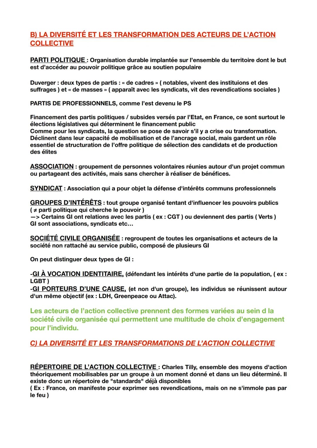 SES
EXPLIQUER L'ENGAGEMENT POLITIQUE DANS LES
SOCIÉTÉS DÉMOCRATIQUES
1) L'ENGAGEMENT POLITIQUE PREND DES FORMES VARIÉS
VOTE : opération où c