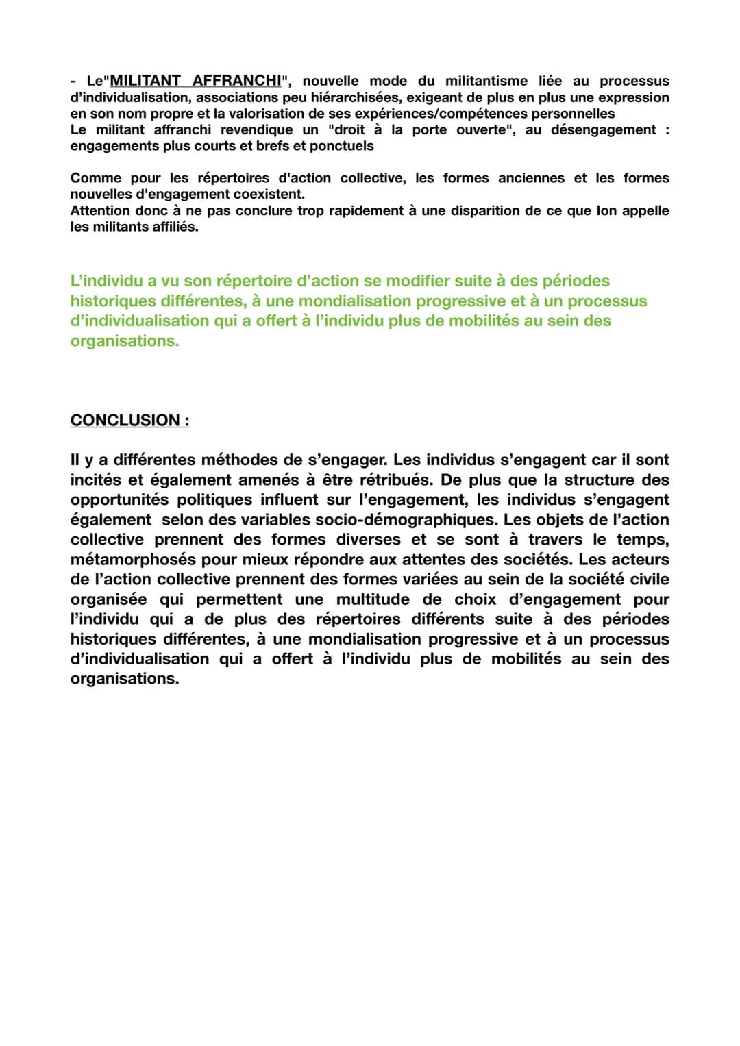 SES
EXPLIQUER L'ENGAGEMENT POLITIQUE DANS LES
SOCIÉTÉS DÉMOCRATIQUES
1) L'ENGAGEMENT POLITIQUE PREND DES FORMES VARIÉS
VOTE : opération où c