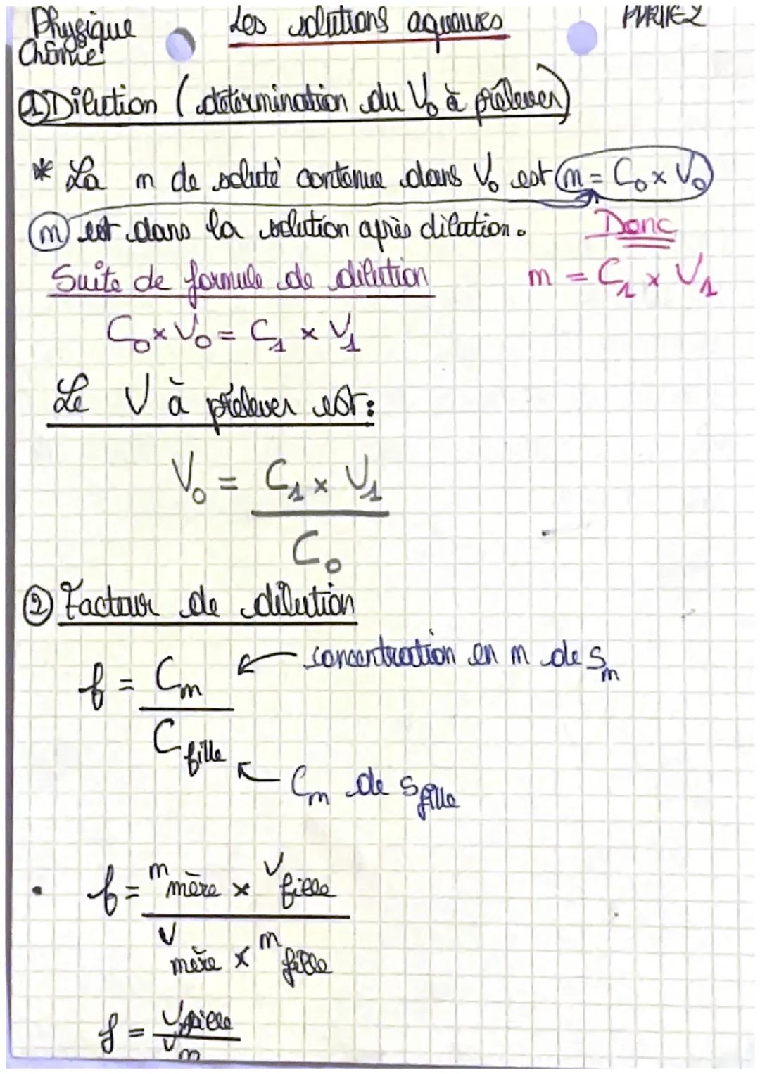 Phisque
Cha
Concentration
+Cm
d
concentration
In masse
(en g12)
Les solutions aqueuses
en g
Mélange hemogène d'un soluti
dans un solvant.
so