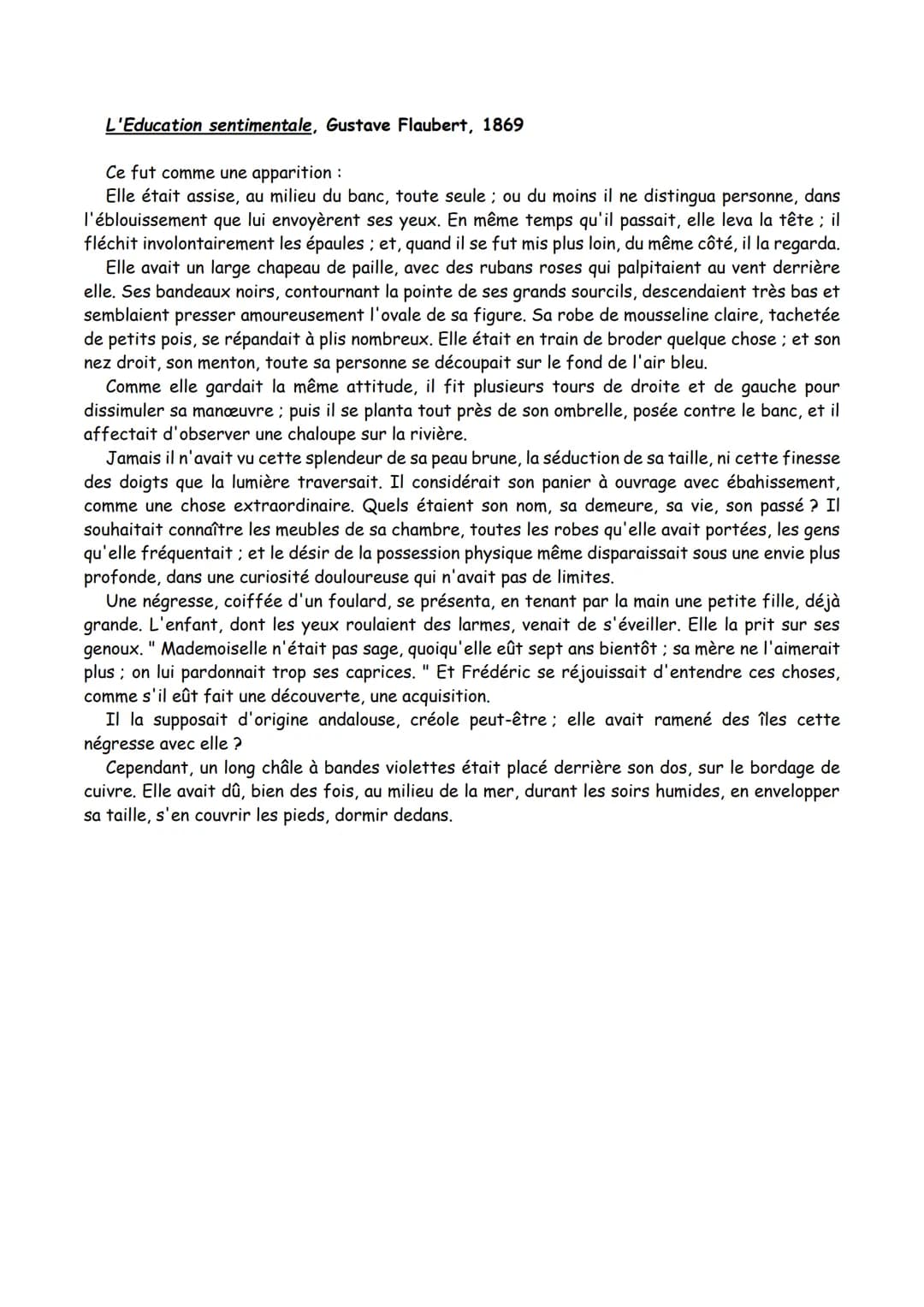 L'EDUCATION SENTIMENTALE
FLAUBERT
INTRO:
L'extrait de roman que nous allons étudier aujourd'hui est une scène de rencontre du roman
l'Educat