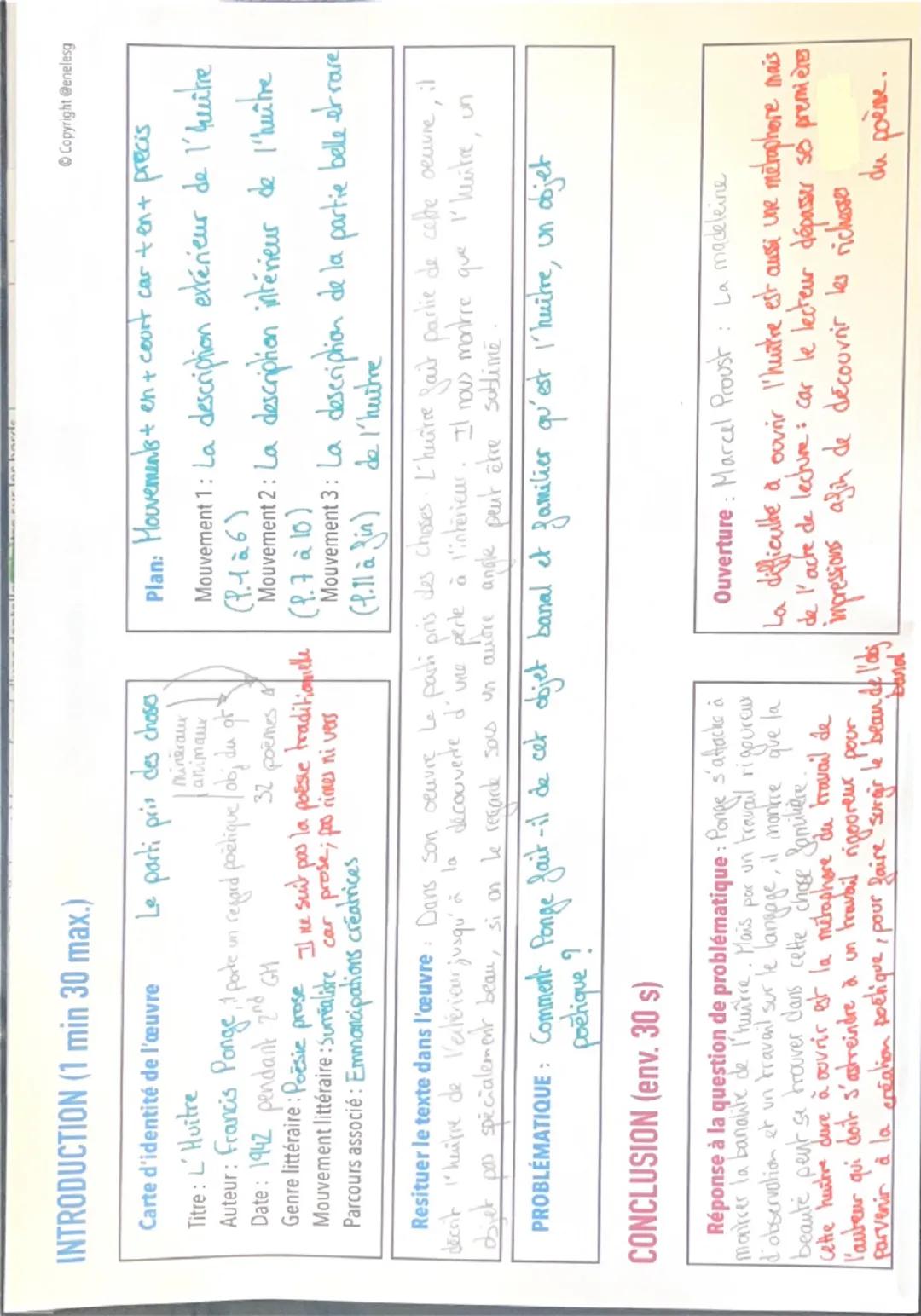 INTRODUCTION (1 min 30 max.)

Carte d'identité de l'œuvre

Titre: L'Huitre

Auteur: Francis Ponge, & porke un regard poetique / obj du ott

