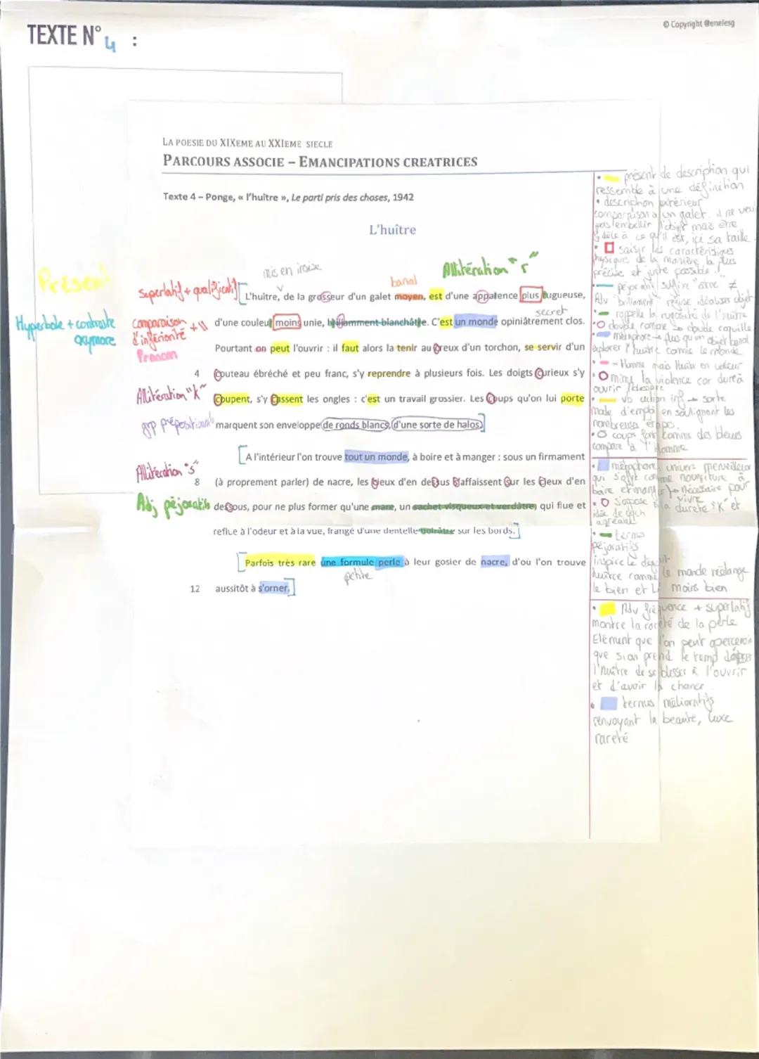 INTRODUCTION (1 min 30 max.)

Carte d'identité de l'œuvre

Titre: L'Huitre

Auteur: Francis Ponge, & porke un regard poetique / obj du ott

