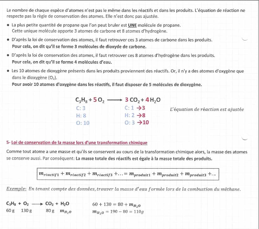 III- Les transformations chimiques
1- Définition:
Une transformation chimique est une transformation de la matière au cours de laquelle des 