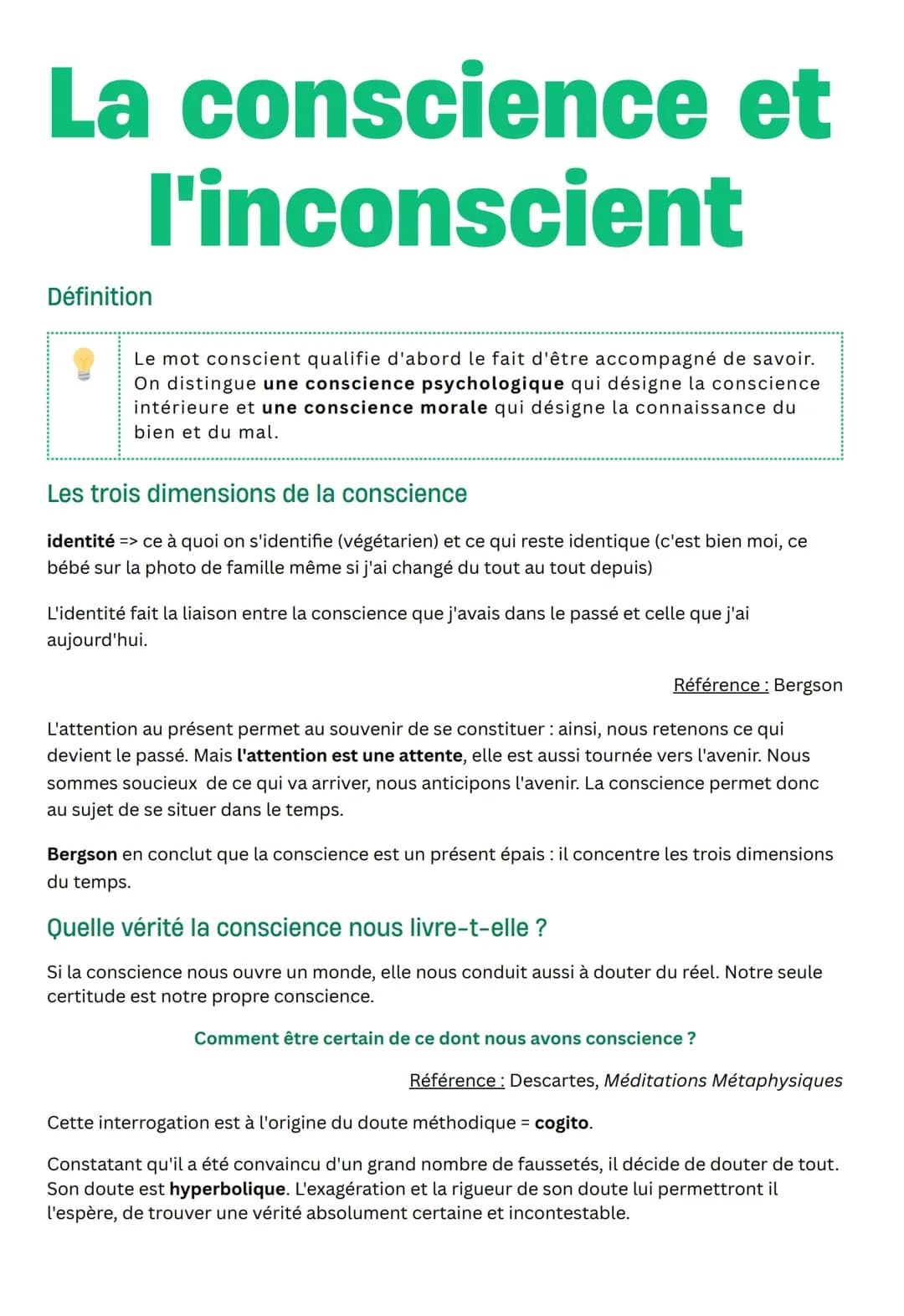 Fiche de révision philosophie 