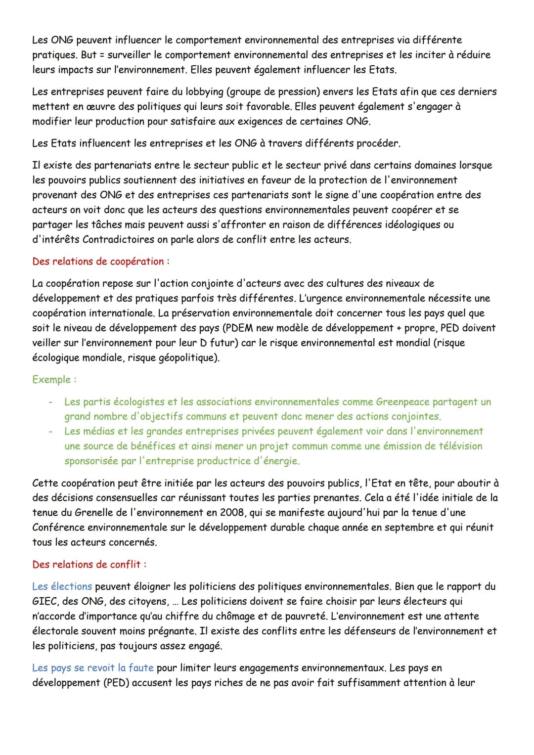 Chapitre 2 Quelle action publique pour l'environnement
Action publique : ensemble des actions des pouvoirs publics (loi, règlementation, dis