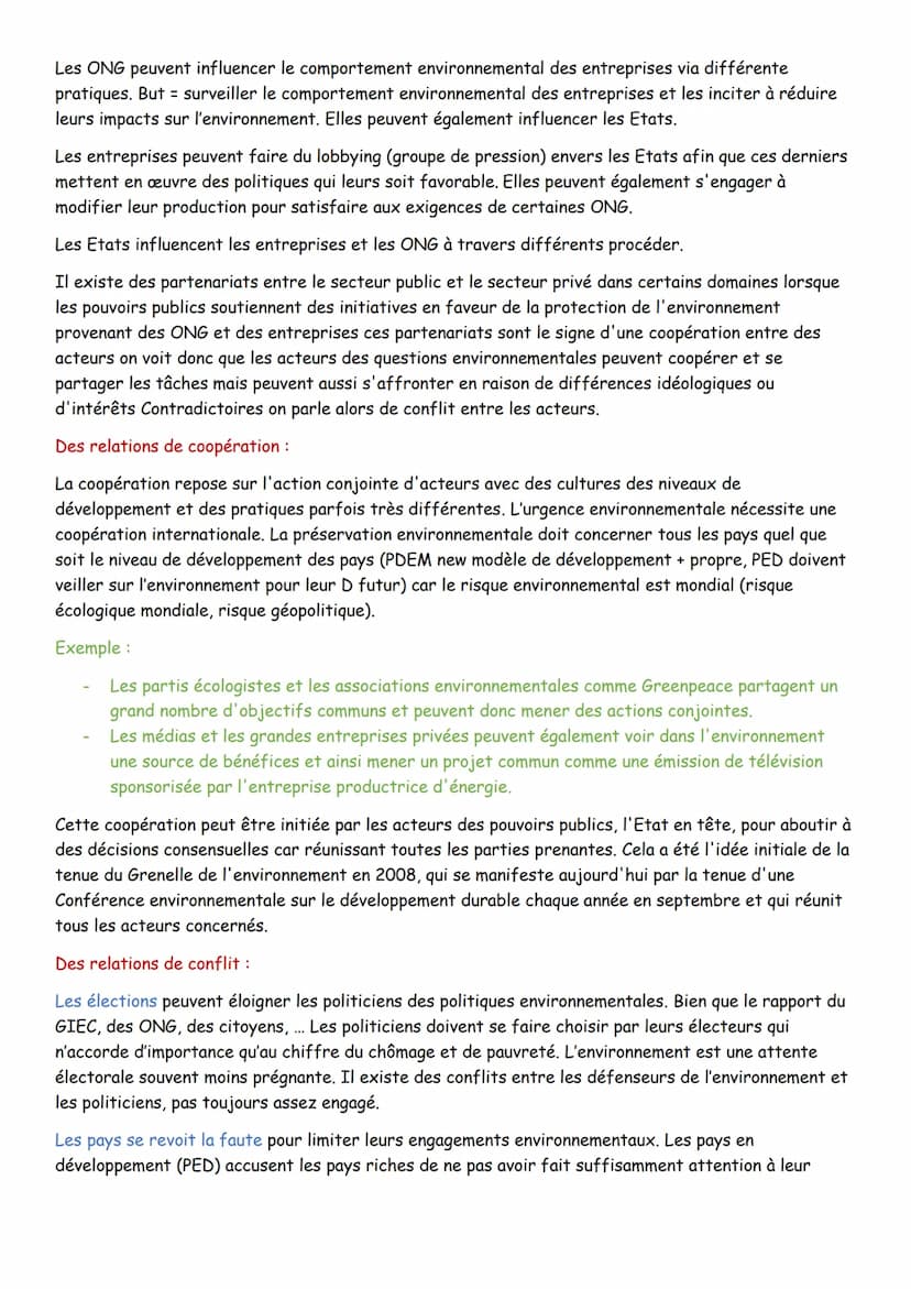 Chapitre 2 Quelle action publique pour l'environnement
Action publique : ensemble des actions des pouvoirs publics (loi, règlementation, dis