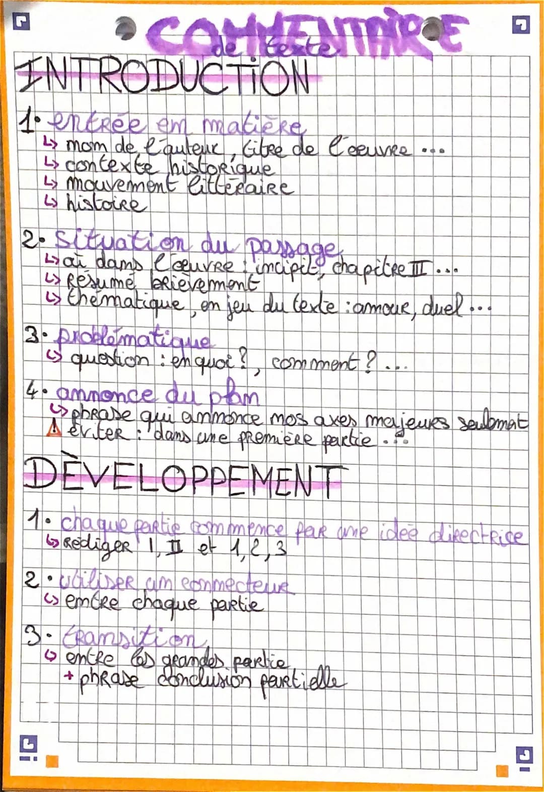 commentaire de texte