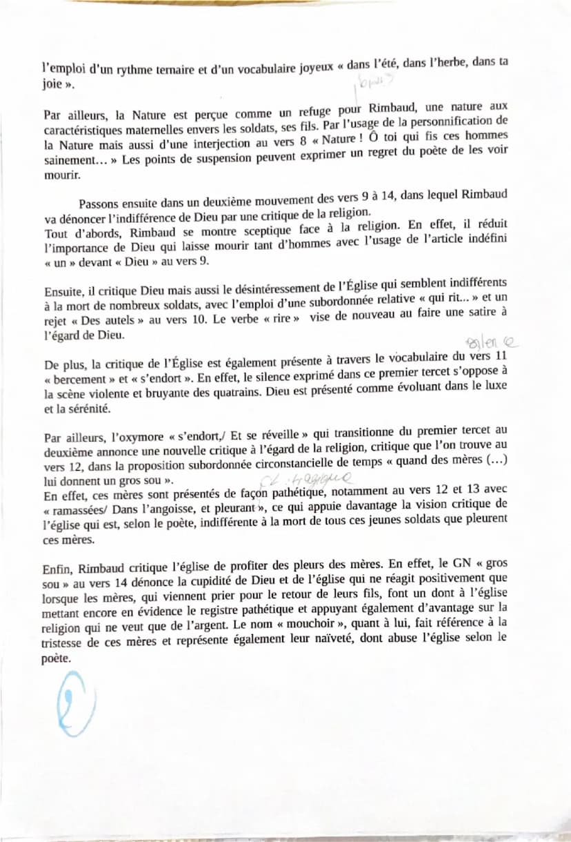 Texte 10/16
Le Mal
descript
4051-8
ског -14
Munte molheurs de lo querer w por Rimbaud
MUNTR Crin que la Rougion qui s'avargle an
adv de cons