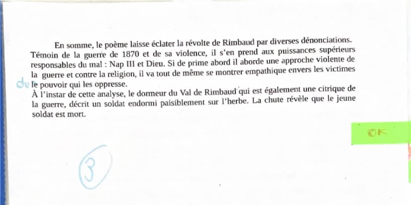 Texte 10/16
Le Mal
descript
4051-8
ског -14
Munte molheurs de lo querer w por Rimbaud
MUNTR Crin que la Rougion qui s'avargle an
adv de cons