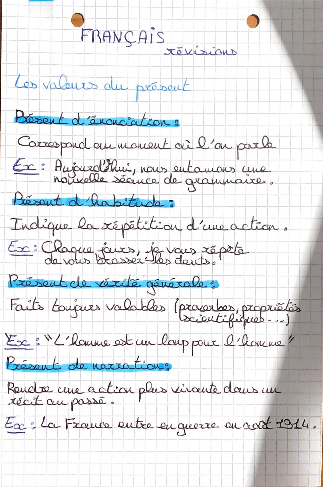 FRANÇAIS
JovisionLD
Les valeurs du
présent
Brésent d'énonciation :
Correspond
au moment où l'on parle
Ex: Aujourd'hui, nous entamons une
nou