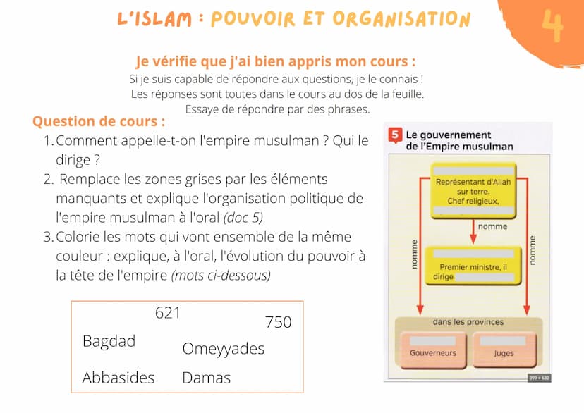 FONDATION
Islam = = une religion
fondée par Mahomet
au 7e siècle
L'ISLAM
dans la péninsule arabique
lieux saint: La Mecque
les croyants : le