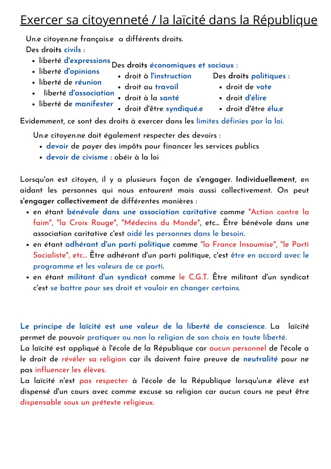 EMC-La République et la
citoyenneté
Citoyen.ne français.e, citoyen.ne européen.ne
En France, pour acquérir la nationalité il y'a plusieurs f