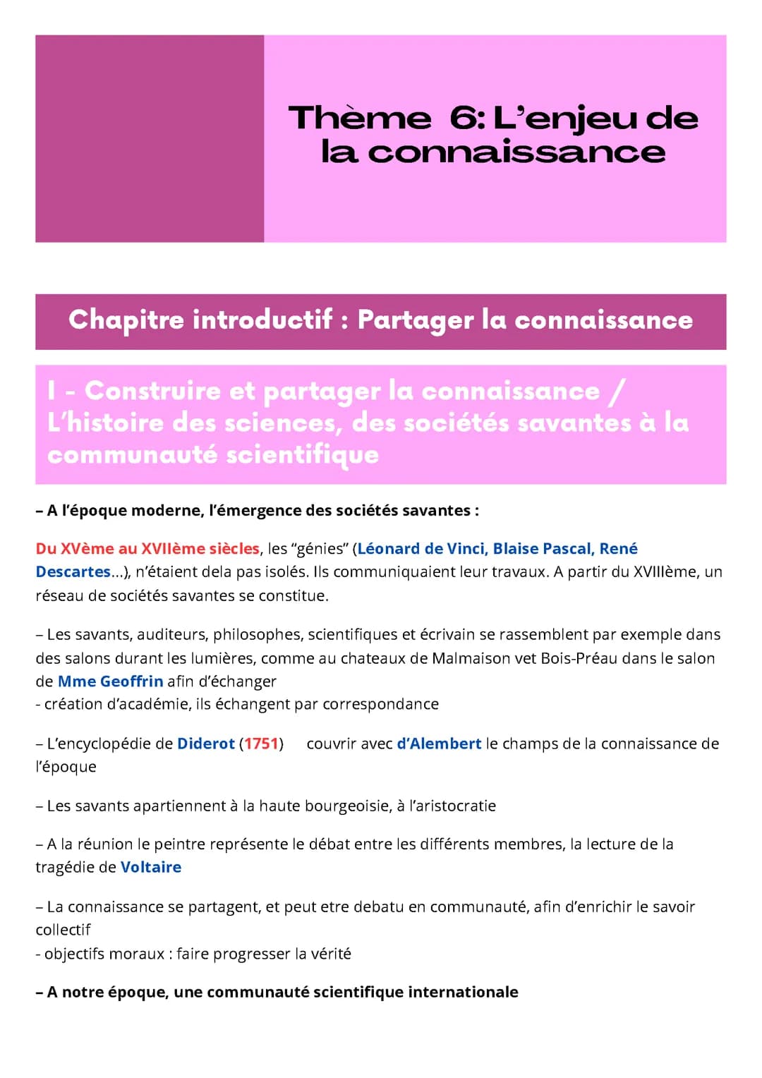 Cours entier sur la Connaissance (Intro / Axe 1 / Axe 2 / OTC)