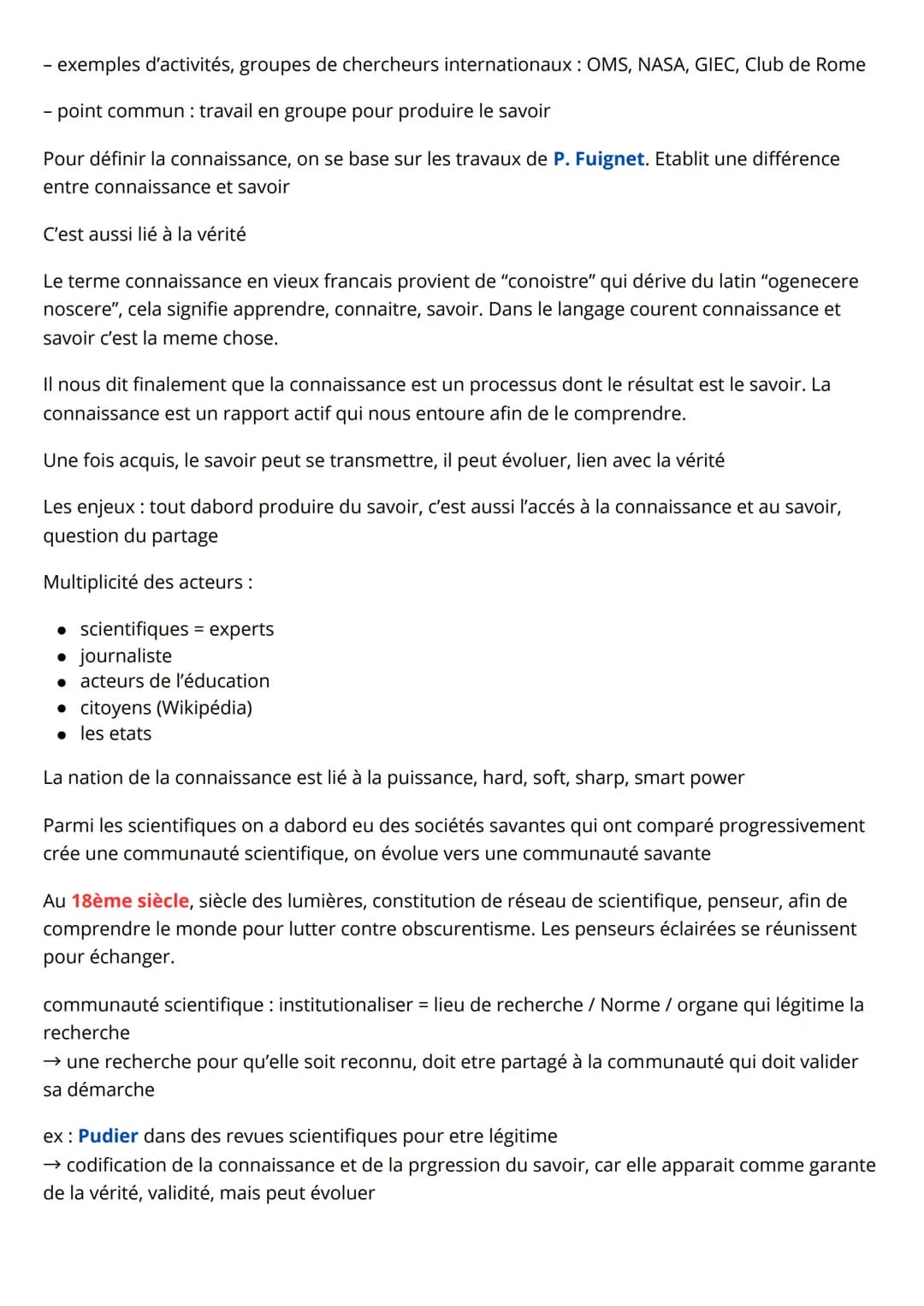 Thème 6: L'enjeu de
la connaissance
Chapitre introductif : Partager la connaissance
I - Construire et partager la connaissance /
L'histoire 