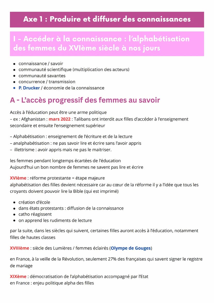 Thème 6: L'enjeu de
la connaissance
Chapitre introductif : Partager la connaissance
I - Construire et partager la connaissance /
L'histoire 