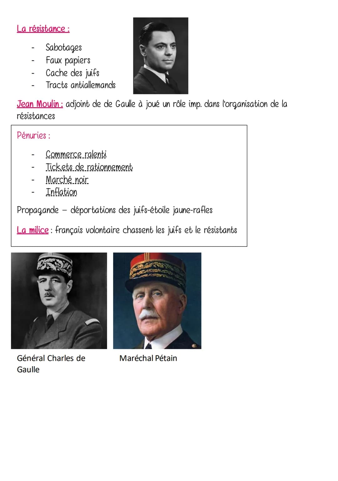 L'Occupation de la France
Pétain
Défaite de la France juin 40.
Pétain signe armistice
III république -> régime de Vichy, l'Etat
Français
2 p