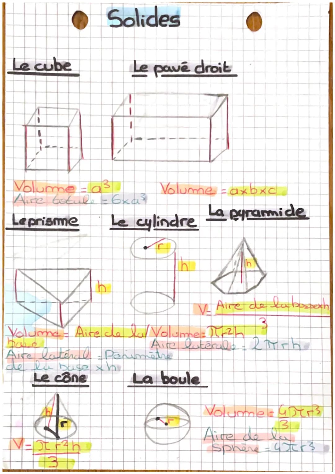 FORMULES
Figures planes
Le carre
Le rectangle
l
Périmètre = cx4
Aire - c²
Le triangle
b
Perimetre = (L+l)x2
Aire = [x
Le trapèze
L
a
h
F
h
C
