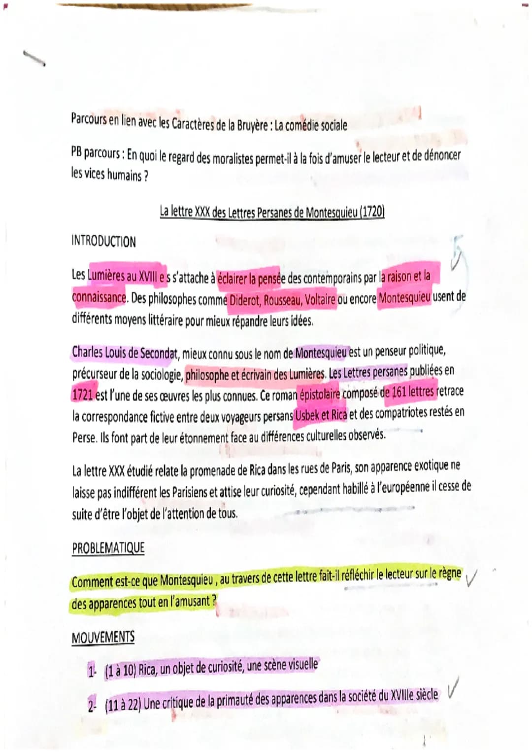 Parcours en lien avec les Caractères de la Bruyère : La comédie sociale
PB parcours : En quoi le regard des moralistes permet-il à la fois d
