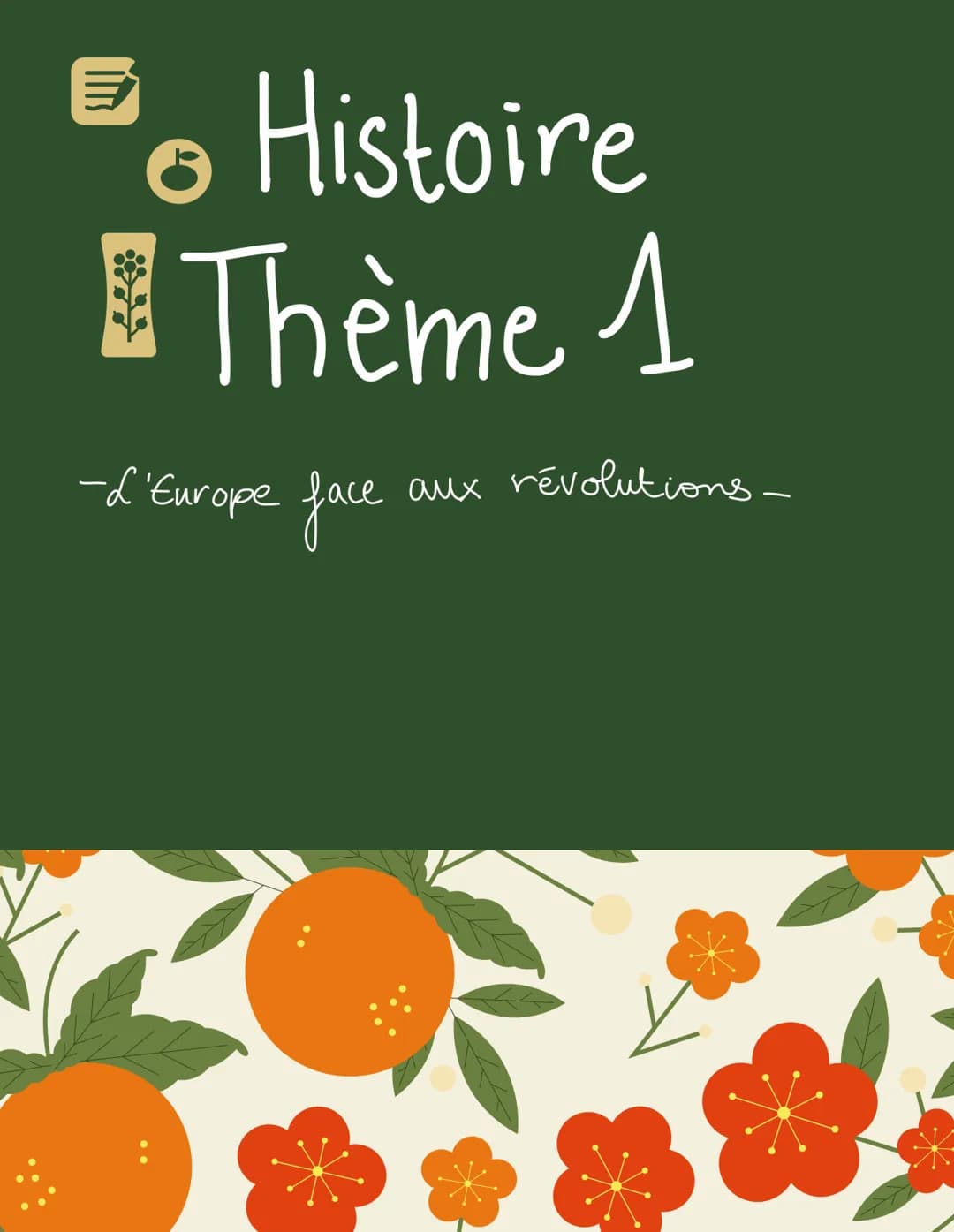 Histoire
Thème 1
6
-d'Europe face
aux révolutions_ CHAPITRE 1
La Révolution française et l'Empire : une nouvelle conception de la nation
→ C