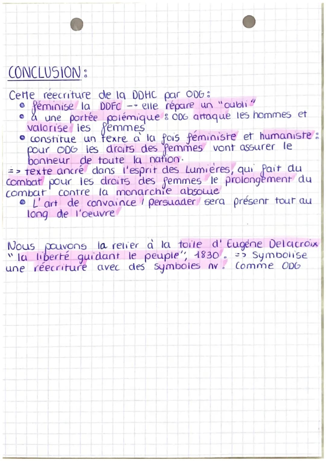 Les F par voix d'ODG->
porte-parole
representation politique
objet de la décia =
énumérés à l'article
IT
lien indefectible avec
dimd une Les