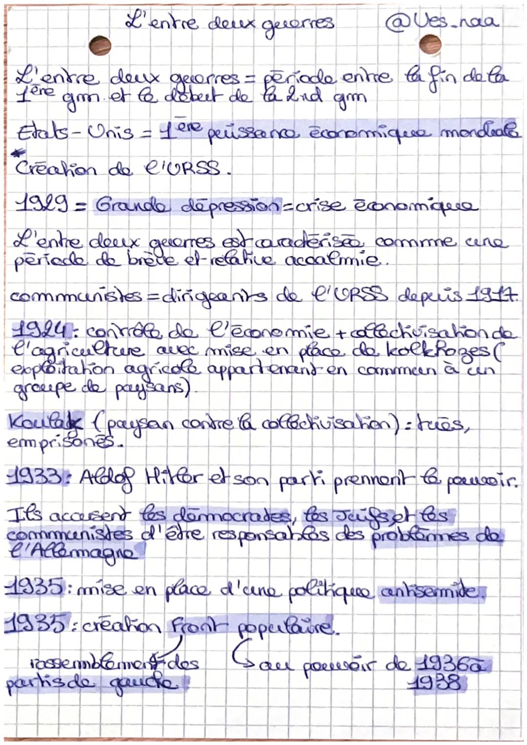 L'entre deux guerres @Ves.naa

L'entre deux gevorres = periode entre la fin de la
fere gim et le debeet de la Lind grm

Etats-Unis = fere pe