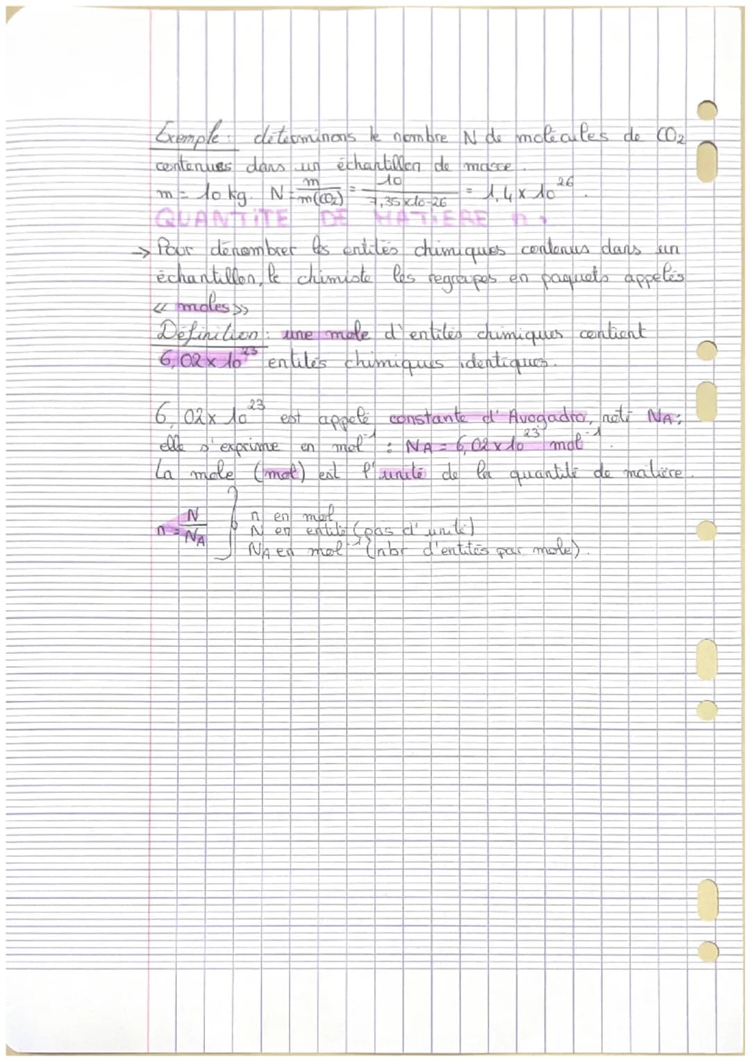 THEME I
Constitution et
transformation
de la matière.
CHIMICE
RAPPEL
Mo atome
Chapitre 5: Quantité
Une melecule pentiles chimiques,
de matiè