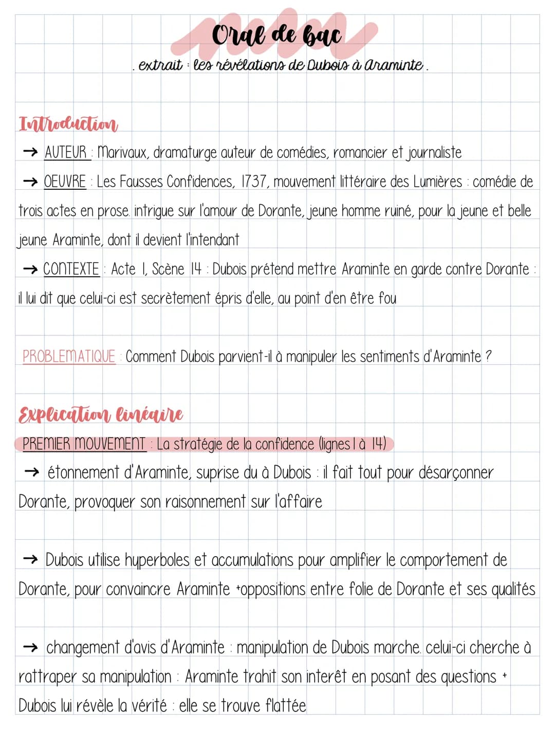 Orge de bac
. extrait les révélations de Dubois à Araminte.
Introduction
→ AUTEUR : Marivaux, dramaturge auteur de comédies, romancier et jo