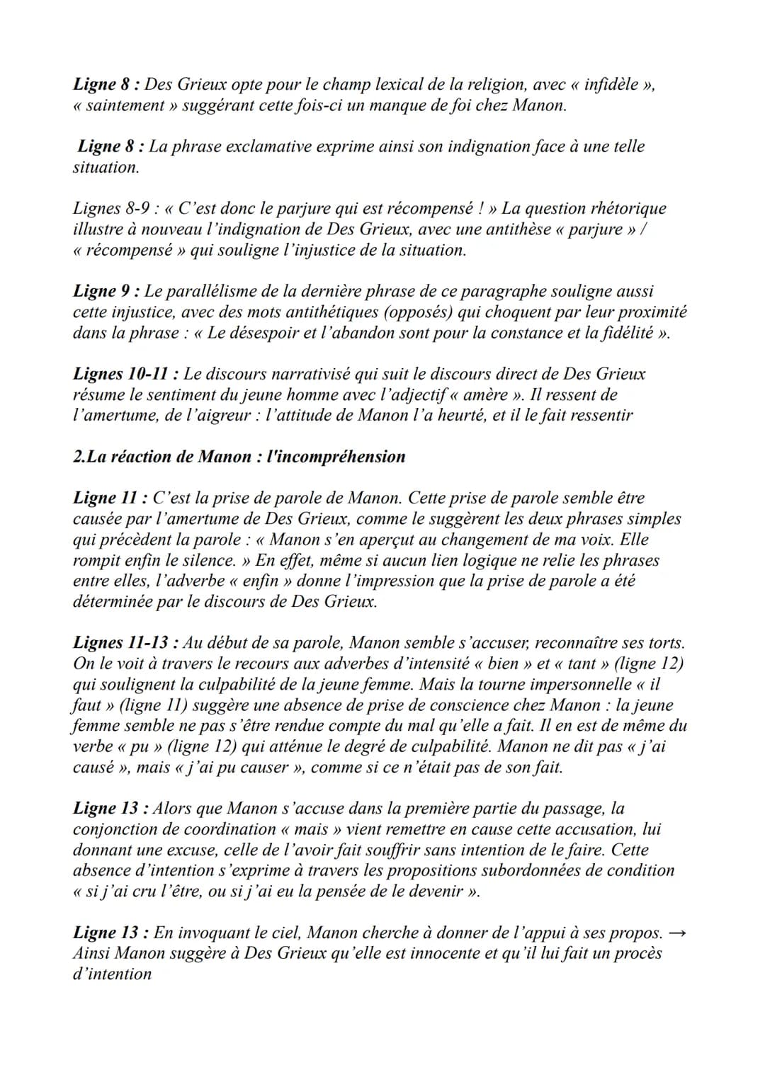 Les Plaintes d'un Amant
Introduction : L'extrait que vous m'avez
demandé d'analyser est tiré du roman-
mémoires Manon Lescaut de l'abbé
Prév