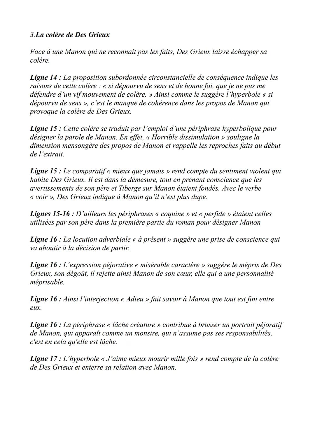 Les Plaintes d'un Amant
Introduction : L'extrait que vous m'avez
demandé d'analyser est tiré du roman-
mémoires Manon Lescaut de l'abbé
Prév