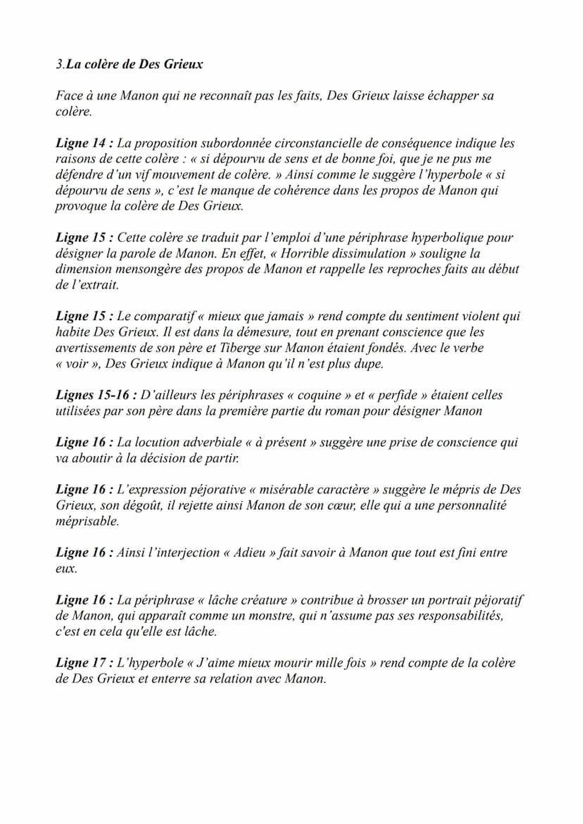 Les Plaintes d'un Amant
Introduction : L'extrait que vous m'avez
demandé d'analyser est tiré du roman-
mémoires Manon Lescaut de l'abbé
Prév