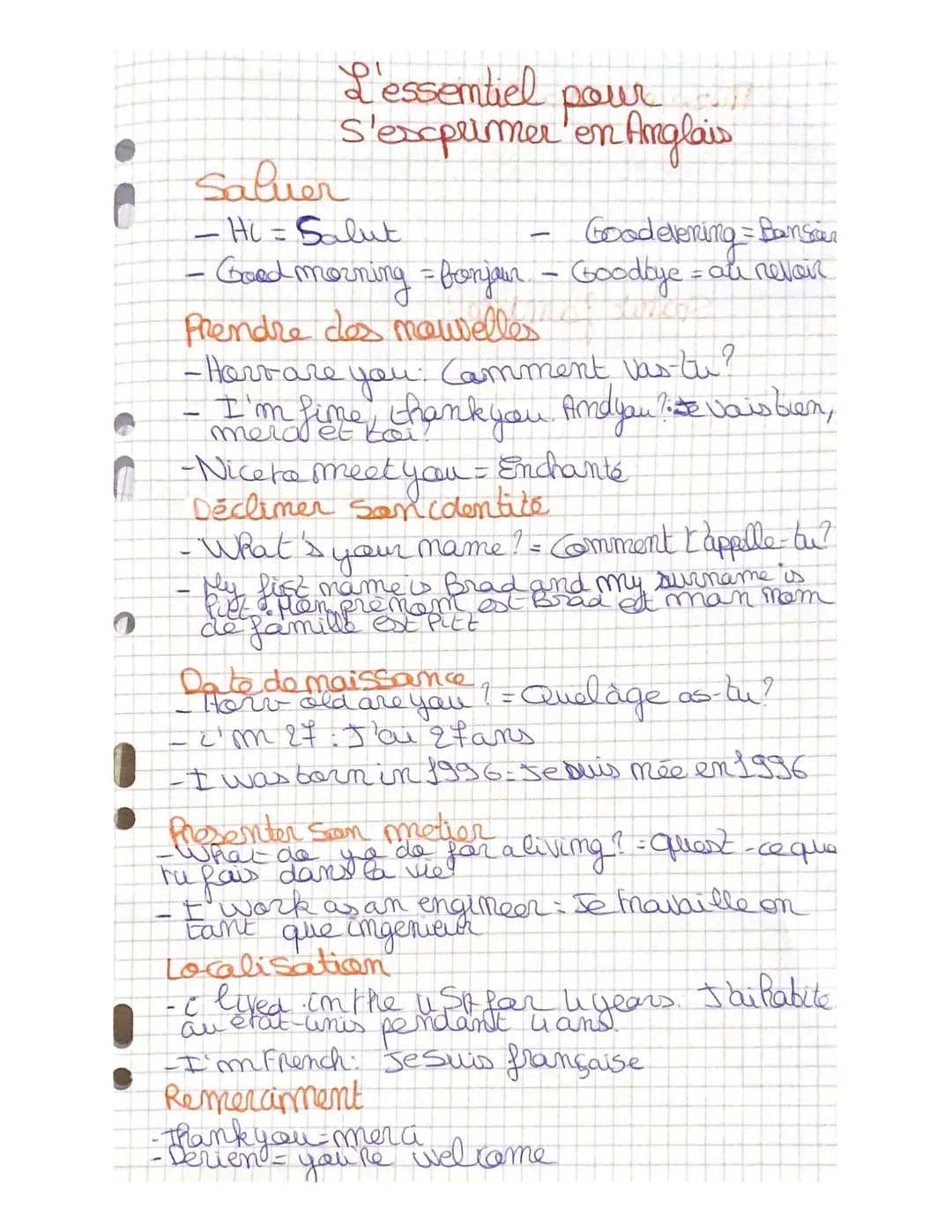 L'essentiel
s'exprimer
-
Salver
-HU = Salut
Good evening = Bansier
・Good morning = fonjour - Goodbye = ale nevoir
prendre des mouvelles
-Har