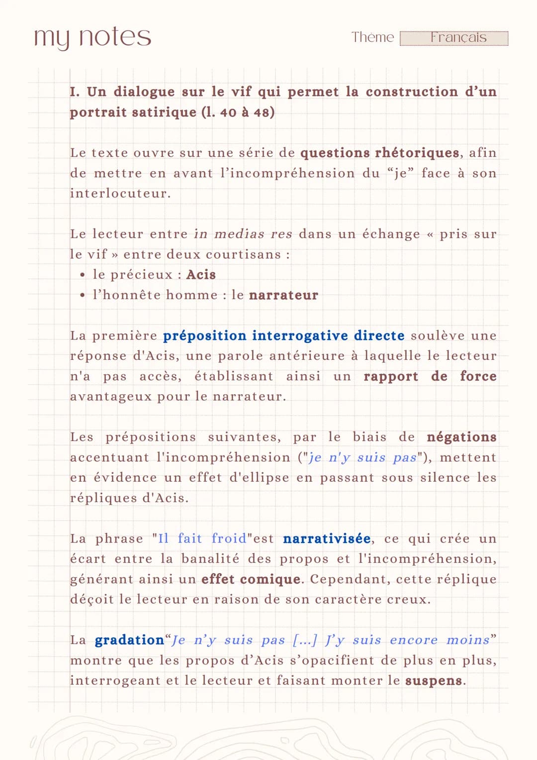 my notes
Thème
Français
Acis (v, 7)
-
Les Caractères.
Introduction
La Bruyère
Le XVIIème siècle, siècle du classicisme, est caractérisé par 