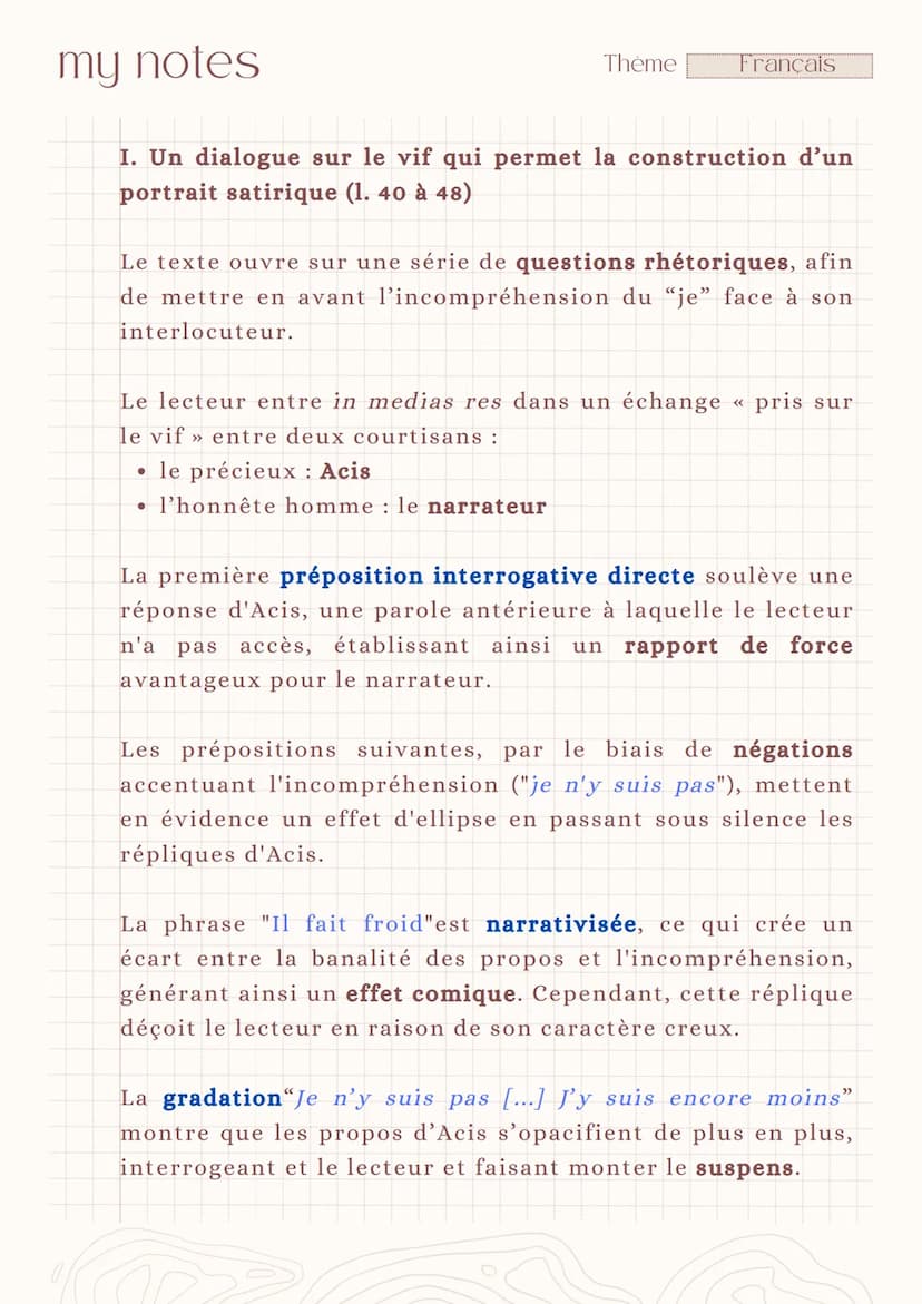 my notes
Thème
Français
Acis (v, 7)
-
Les Caractères.
Introduction
La Bruyère
Le XVIIème siècle, siècle du classicisme, est caractérisé par 
