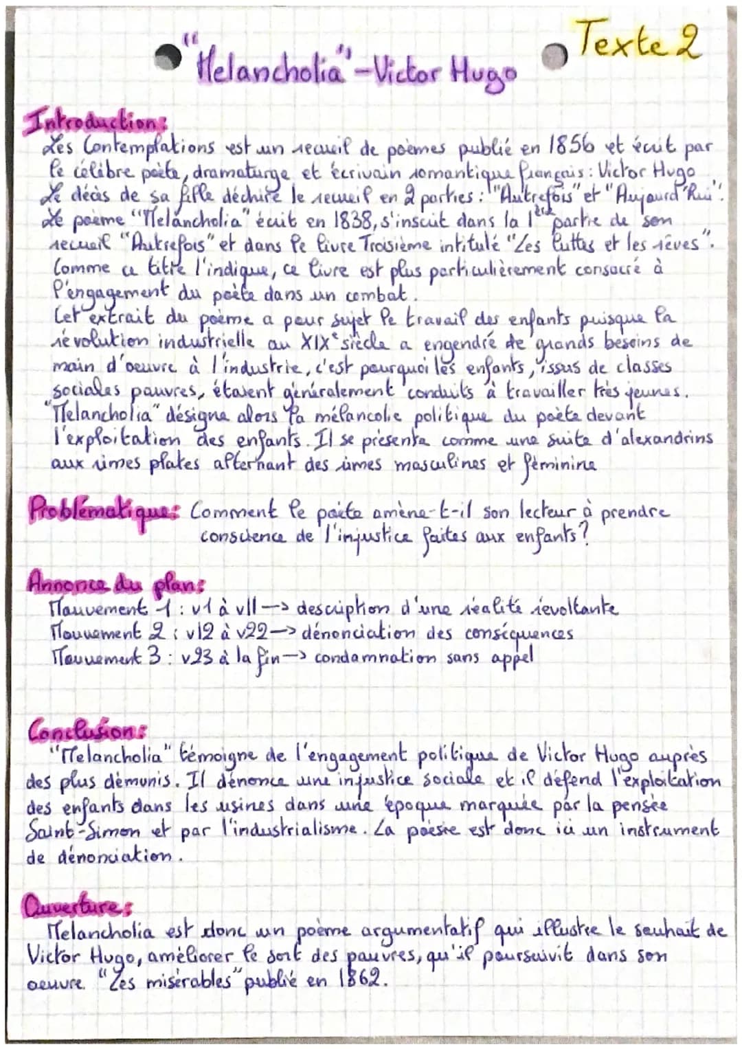 Découvre Melancholia de Victor Hugo : Analyse et Explication