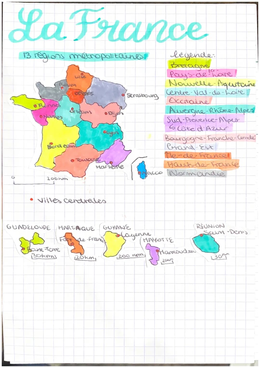 La France
13 regions métropolitaines
•Bennes
chares
Lille
ven.
200hm
Oporis
Bord cany
edu
Bone -Tere
Bolum
& tepurs
Toulouse
• villes centra