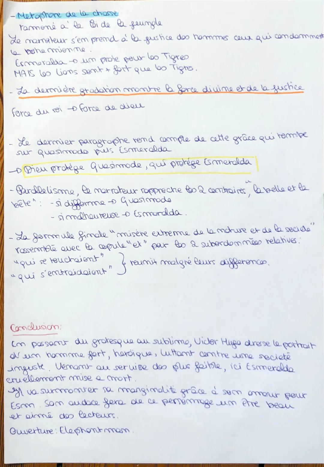 # Comment s'opere la metamorphose de quasimode du
grotesque vers le sublime?

Texte BAC

Victor Hugo Notre Dame de Paris-1831. «L'enlèvement